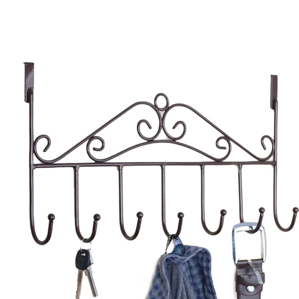 European Door Back  Hanger Hanging Rack Holder Hook For Bag Towel Coat Clothes Hat Iron Decorative 5 Hooks
