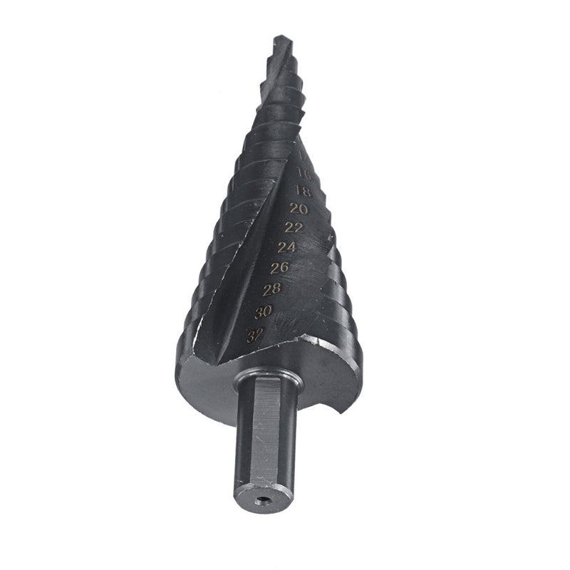 4-32mm Spiral Step Cone Drill Bit Multifunction Metal Hole Cutter Tool Kit