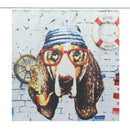 Modern Animal 3D Waterproof Polyester Shower Curtain Dog Octopus Pattern With 12 Plastic Hooks For Bath And Shower