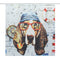 Modern Animal 3D Waterproof Polyester Shower Curtain Dog Octopus Pattern With 12 Plastic Hooks For Bath And Shower