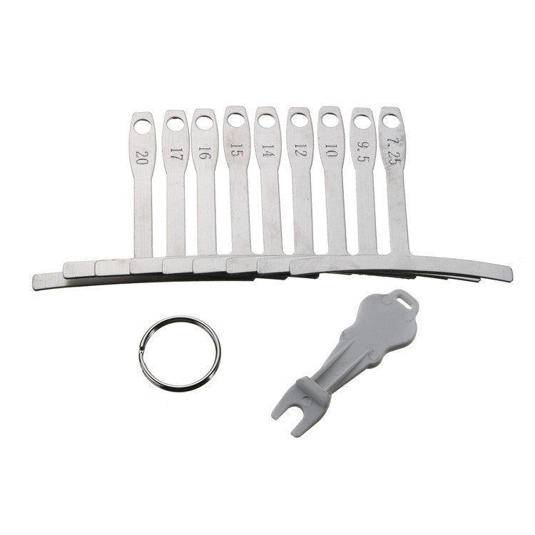 9pcs Guitar Understring Steel Radius Gauges for Luthier Tools Bridge Pin Set