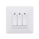 MoesHouse WS-EUY3-W EU Standard 3 Gang Smart Push Button Switch Smart Life Tuya Wireless Remote Control Work with Alexa Google Home