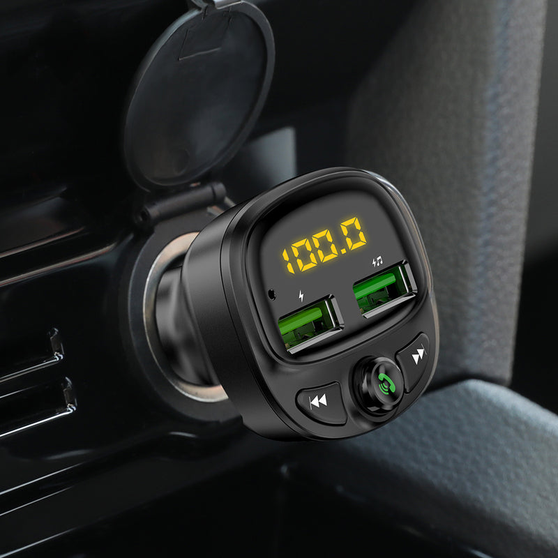 FLOVEME QC3.0 3A Digital Display Wireless bluetooth Fm Transmitter Fast Charging USB Car Charger For iPhone X XR XS Huawei P30 S10+ Note 10