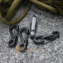 5Pcs Black EDC Tool Alloy Carabiner Camp Snap Clip Hook Keychain Keyring Hiking Climbing Tool