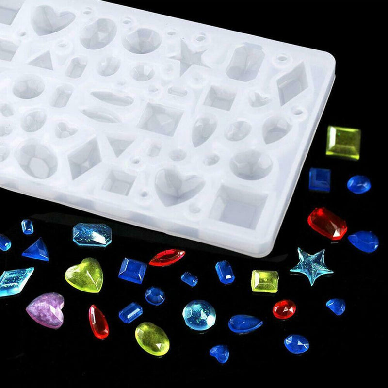 83pcs DIY Silicone Casting Molds Tools Jewelry Pendant Resin Mould Set with Bag