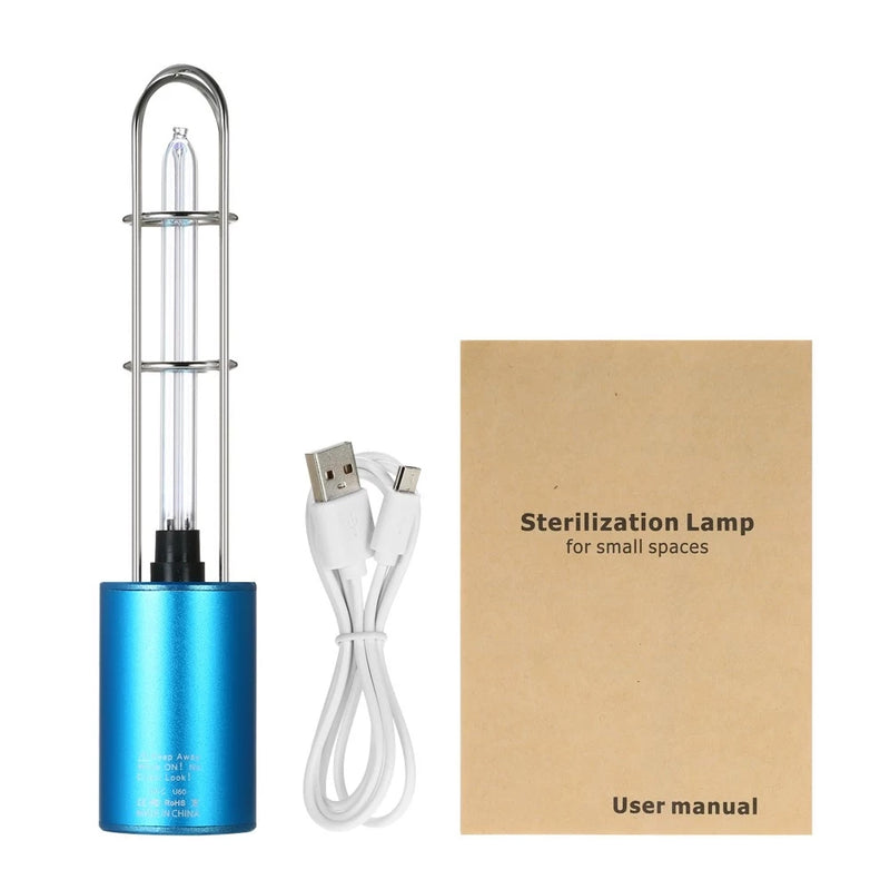 Rechargeable UV Sterilizer Light & Air Purifier DC5V Ultraviolet + Ozone UV Germicidal Lamp