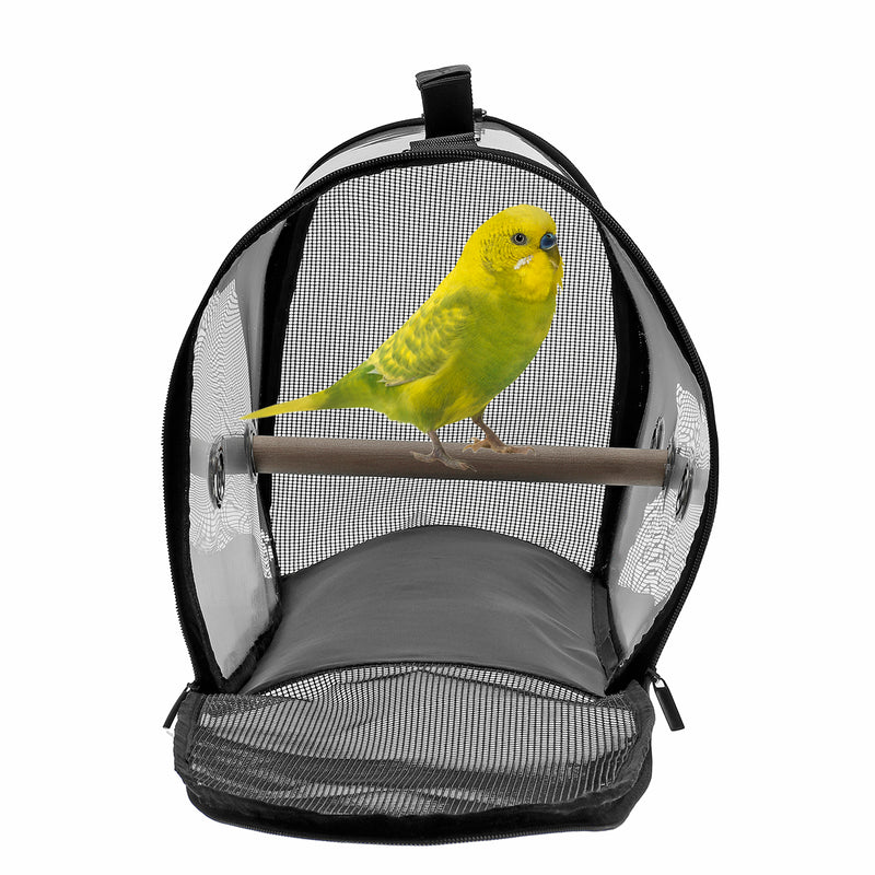 Transparent Handbag Travel Backpack Bird Carrier Cage Nest Pet Parrot Breathable