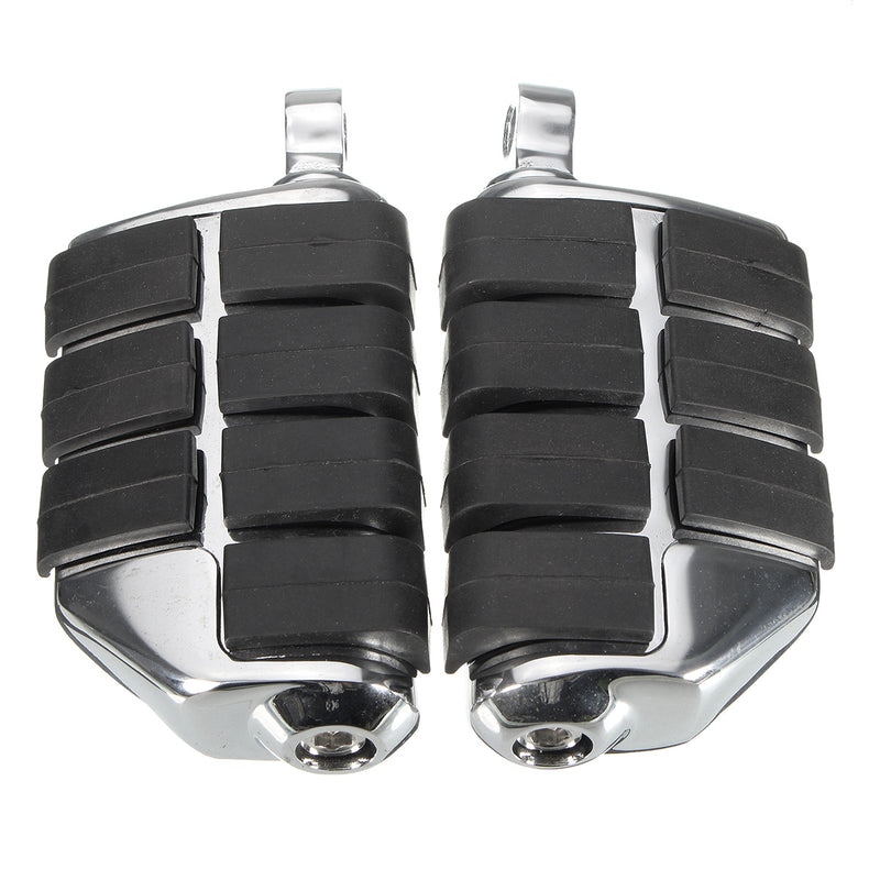 Chrome Motorcycle Front&Rear Footrest Pegs Pedals For Harley Davidson