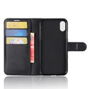 Litchi Texture Card Slot Bracket Flip Leather Case For iPhone X