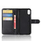 Litchi Texture Card Slot Bracket Flip Leather Case For iPhone X
