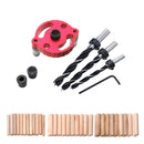 Self-centering 6/8/10mm Dowelling Jig Wood Panel Puncher Hole Locator Measuring Drilling Woodworking Tool