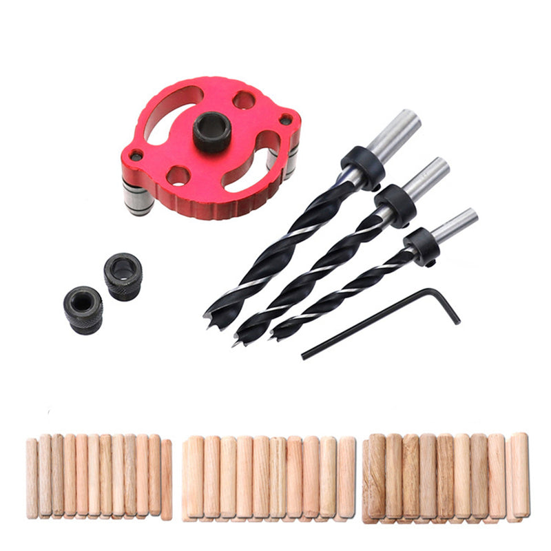 Self-centering 6/8/10mm Dowelling Jig Wood Panel Puncher Hole Locator Measuring Drilling Woodworking Tool