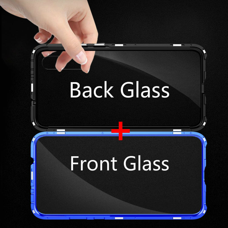 Bakeey 360 Front+Back Double-sided Full Body 9H Tempered Glass Metal Magnetic Adsorption Flip Protective Case For Xiaomi Pocophone F1
