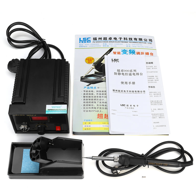 110-265V 967 Power Electric Soldering Station SMD Rework Welding Iron Holder Set