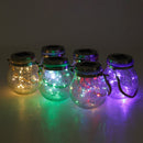 Hanging Solar Powered Crackle Glass Jar Lamp Lantern String Fairy Light Romantic Indoor Outdoor Decoration