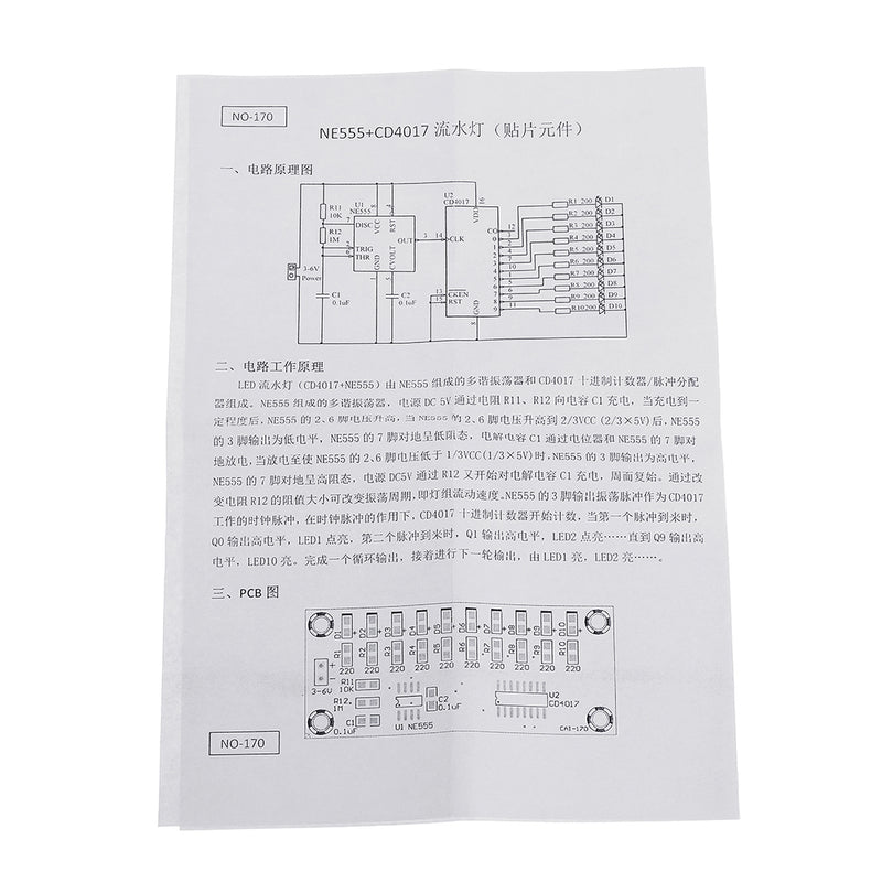 DIY Electronic Kit Set 4017 Water Light Production Kit SMD Components Soldering Parts LED Production Fun DIY