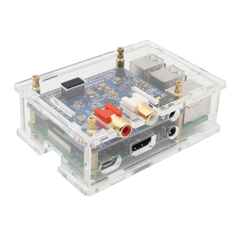 Transparent Acrylic Case For Raspberry Pi DAC II Hifi Sound Card