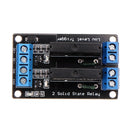 BESTEP 2 Channel 5V Low Level Solid State Relay Module With Fuse 250V2A For Auduino