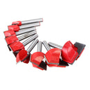 Drillpro 9pcs 6mm Shank Bottom Cleaning Router Bit Set Wood Milling Cutter Woodworking Tools