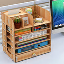 7 layers Desktop Wooden Storage Holder Box Multifunctional Wooden Organizer Makeup Tidy