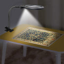 Clip Type Magnifier W/ LED Light Reading Handle Magnifying Glass Flexible Metal