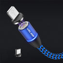 USLION 3A LED 360 Degree Rotate Magnetic TPE Fast Charging 1M Type-C Data Cable for Samsung S10+ Xiaomi Redmi Note8 HUAWEI P30Pro