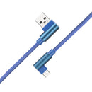 Bakeey 90 Degree 2.4A Micro USB 1M Fast Charging Data Cable for Samsung Xiaomi Huawei