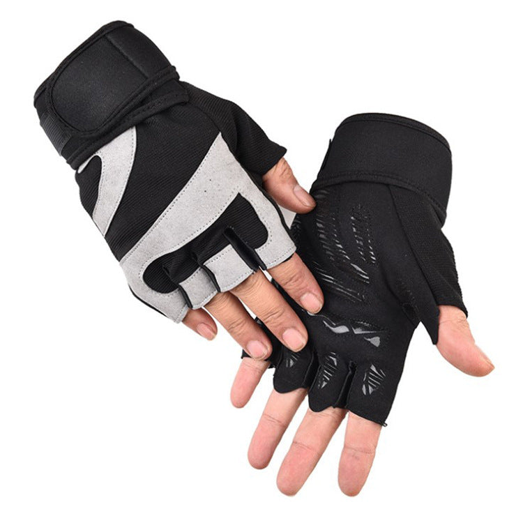 1Pair KALOAD Tactical Glove Cycling Half Finger Unisex Gloves Silicone Anti-slip Breathable Fitness Gloves