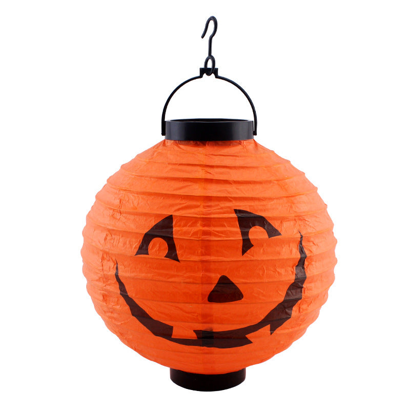 Halloween LED Paper Lantern Pumpkin Spider Bat Lights Hanging Lamp Props Decoration Party Supplies