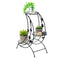 Metal Plant Stand Garden Decor Flower Pot Shelves Outdoor Indoor Plant Rack Wrought Iron Decorations Rack