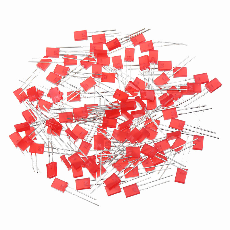 300pcs 2*5*7mm Square LED Red Light-emitting Diode 2X5X7 LED Diode