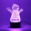 3D Xmas Snowman Night Light 7 Color Changing LED Art Desk Table Lamp For Toy Gift