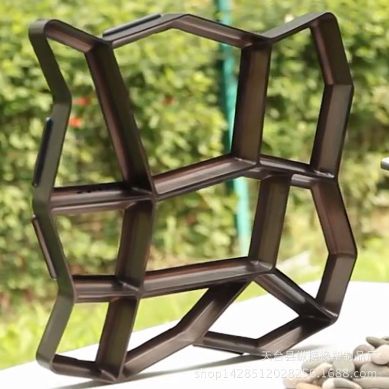 Garden DIY Plastic Path Maker Mold Manually Paving Courtyard Stone Road Cement Brick Mold