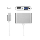 AUGIENB USB-C Type-C To 4K 30HZ + VGA 1080P Adapter For Smart Phone Laptop Tablet PC Macbook
