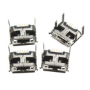 10pcs Micro USB Type B 5 Pin Female Socket 4 Vertical Legs For Solder Connector