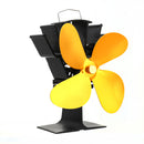 IPRee 4 Blades Fireplace Fan Thermal Heat Power Stove Fan Wood Burner Fan