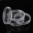 Coin Collection Box 100PCS 30MM Round Coin Case Transparent Storage Box Plastic Organizer Container