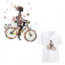 Ironing Transfers Patches Heat Press Stickers Butterfly Girl Patch DIY Appliques Decor Sticker