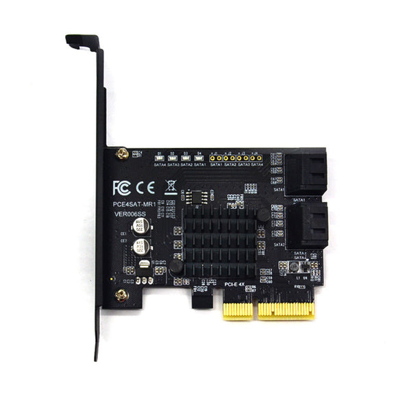 ITHOO PCE4SAT-MR1 4 Ports SATA3.0 RAID PCI-E Expansion Card 6Gbps IPFS Hard Disk RAID Card Adapter for Desktop Computer