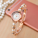 Fashion Diamond Elegant Pearl Lady Bracelet Watch Women Quartz Watch