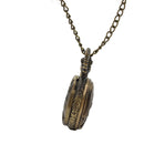 DEFFRUN Hollow Butterfly Flower Pattern Round Brown Quartz Pocket Watch