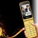 Bakeey A7 2.6 inch 1800mAh FM Radio Flashlight Vibration Loud Speaker Dual SIM Card Flip Feature Phone
