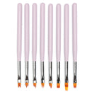 8pcs/set Acrylic Painting Brush Drawing UV Gel Flower Gradient Pen Nail Art Tool