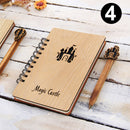 Creative Wooden Cover Notebook Vintage Notepad Journal Diary Office School Supplies