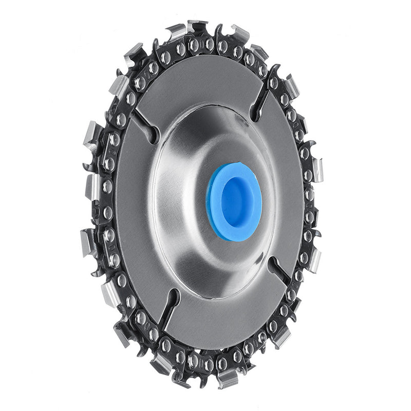 4 Inch Grinder Chain Disc with 2pcs Chain 5/8 Inch Arbor 22 Tooth Wood Carving Disc for 100/115 Angle Grinder