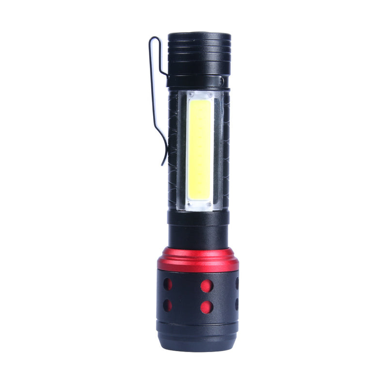 Skywolfeye E81 COB+XPE 4 Modes 300Lumens Zoomable Mini Portable LED Flashlight 14500/AA Battery Work Light