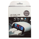 Universal Dual USB Car Charger Adapter LED Screen Mini Bullet 5V 3.4A 12V
