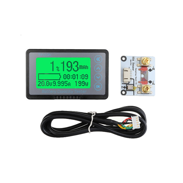 TF03K 100V50A Coulomb Counter Meter Battery Capacity Indicator Voltage Current Display TTL232 Li-ion Lithium lifepo Lead Acid eBike RV with 1M Shielded Cable