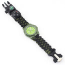 IPRee 4 In 1 EDC Survival Compasss Bracelet Watch Camp Emergency Nylon Paracord Wristband