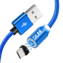 OLAF 3AMicro USB Type-C Magnetic Nylon Braided Fast Charging Data Cable For Xiaomi Mi8 Mi9 HUAWEI P30 Pocophone F1 S9 S10 Note S10+